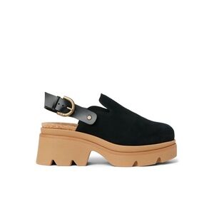 REEF NWOT Platform Clog Sandals Women’s 9 Suede Slingback Chunky Lug Sole Cork